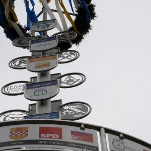 Der Maibaum erdacht und gebaut vom "Bürgerverein Kamener Maibaum"