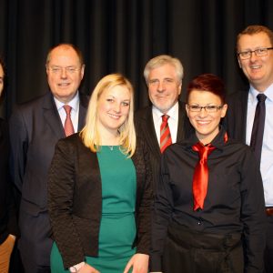 Jusos mit Peer Steinbrück, Hermann Hupe, Oliver Kaczmarek
