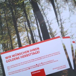 Wir wünschen goldene Herbsttage