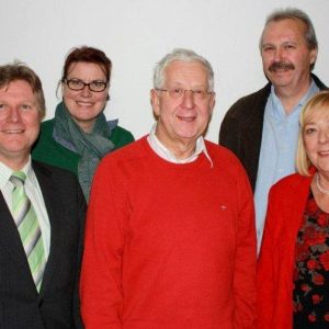 v.l. Rüdiger Weiss, Christine Hupe, Hans-Dieter Heidenreich, Martin Wiggermann und Petra Hartig