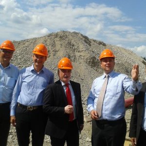 Michael Groschek (Mitte) in Kamen